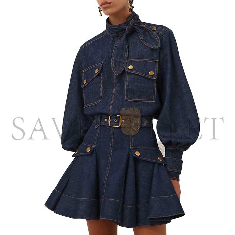 ZIMMERMANN DENIM CARGO BLOUSE 7619TS26R